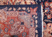 Kashmar Persian Rug, 290 x 395 cm hand knotted vintage wool corner detail