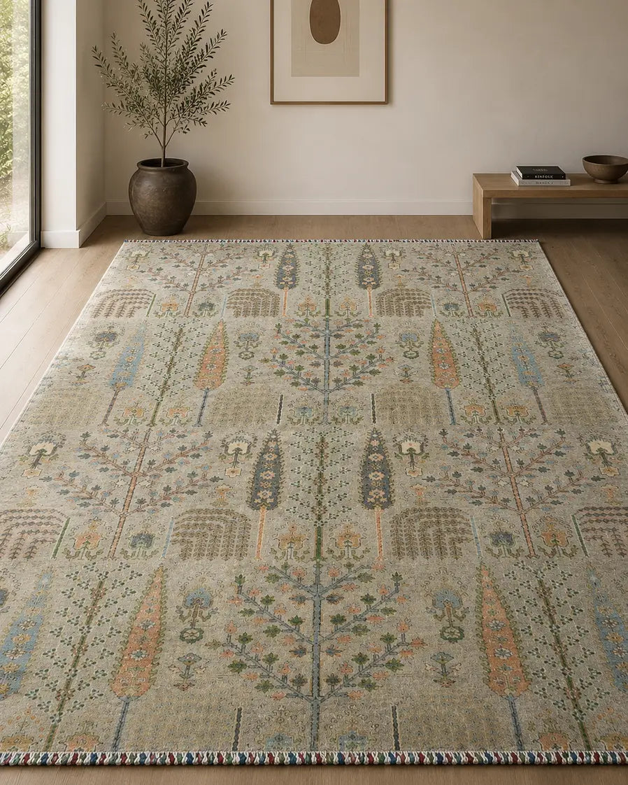 Khorjin Afghan Rug – Wheat Grove