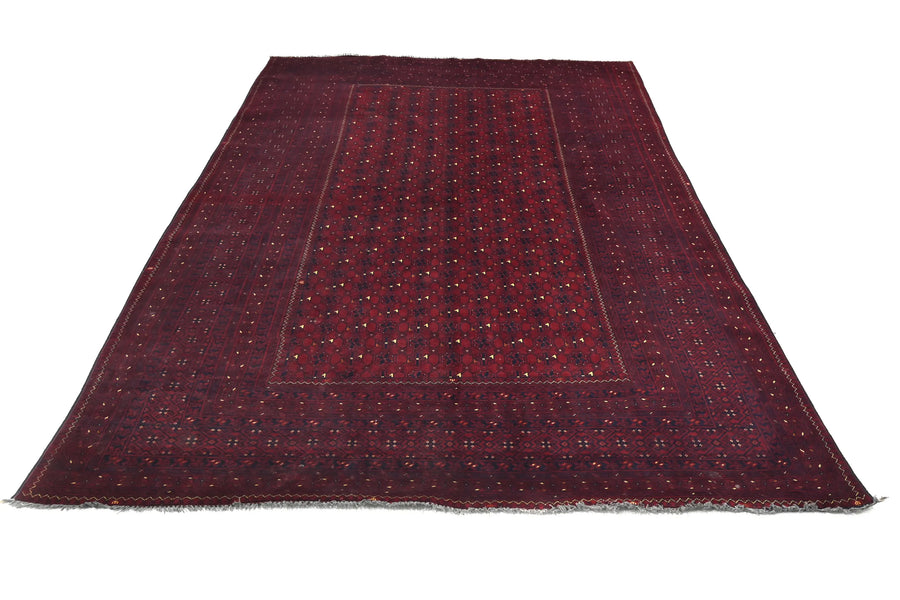 Biljik Afghan Rug – Crimson Shadow