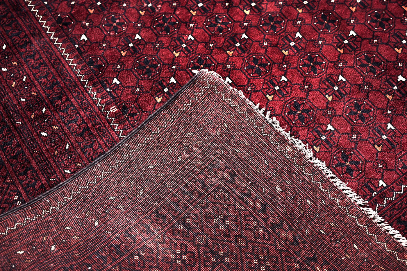 Biljik Afghan Rug – Crimson Shadow