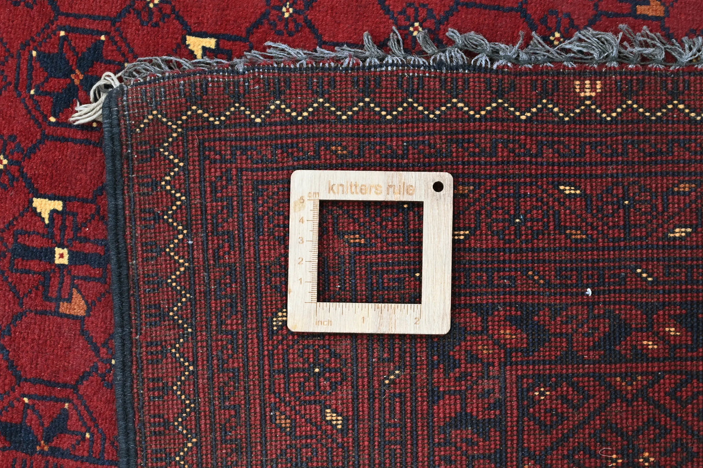 Biljik Afghan Rug – Crimson Shadow