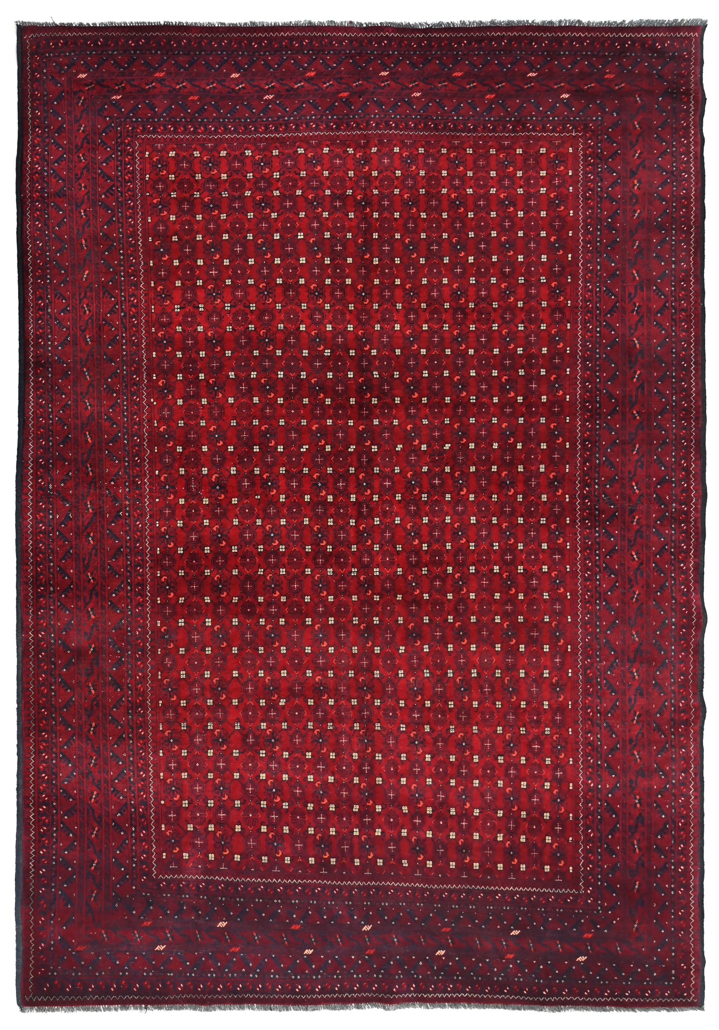 Biljik Afghan Rug – Garnet Crest