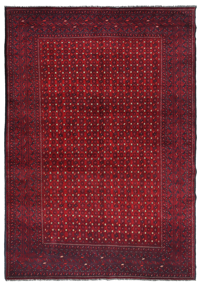 Biljik Afghan Rug – Garnet Crest
