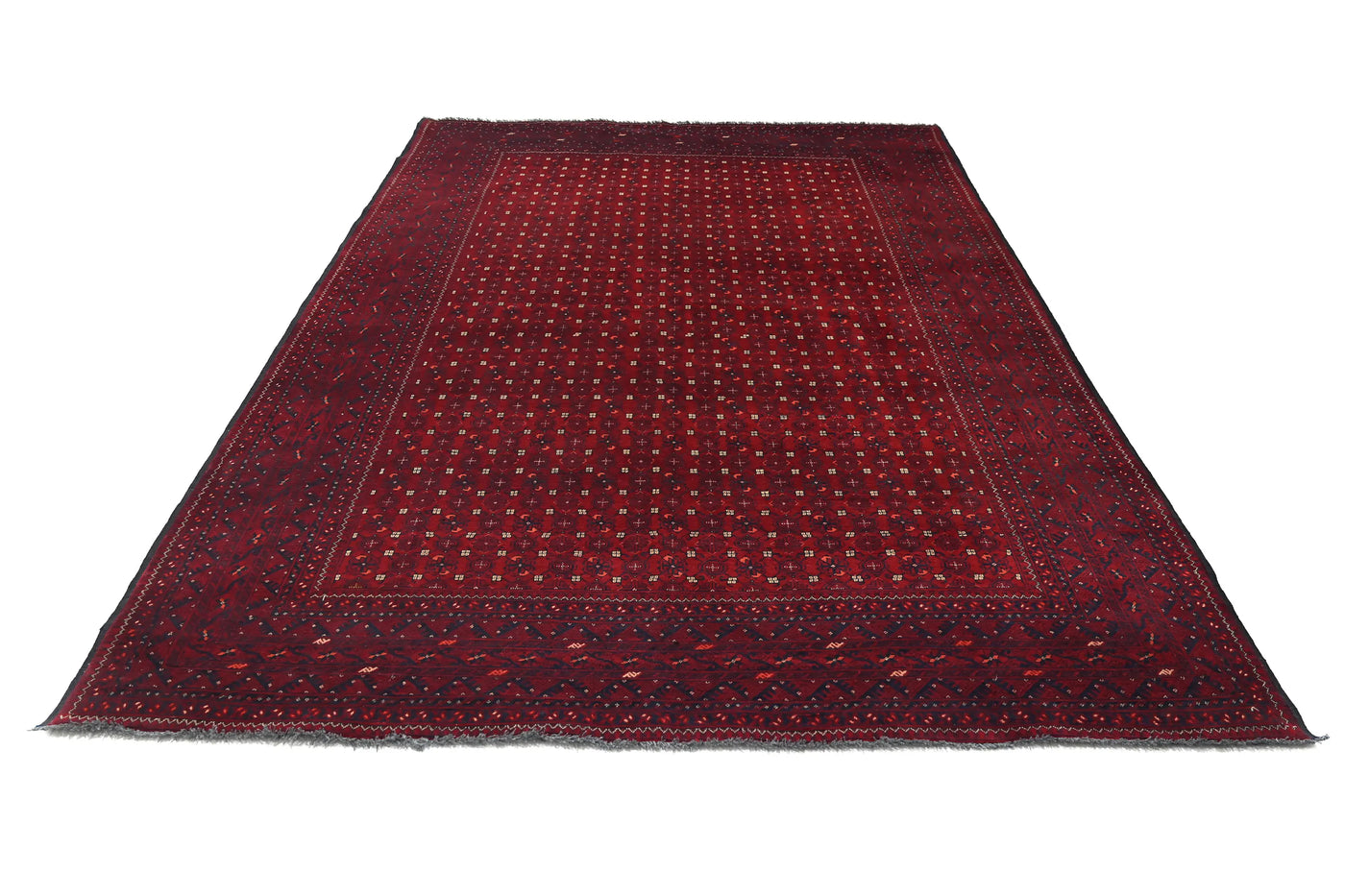 Biljik Afghan Rug – Garnet Crest