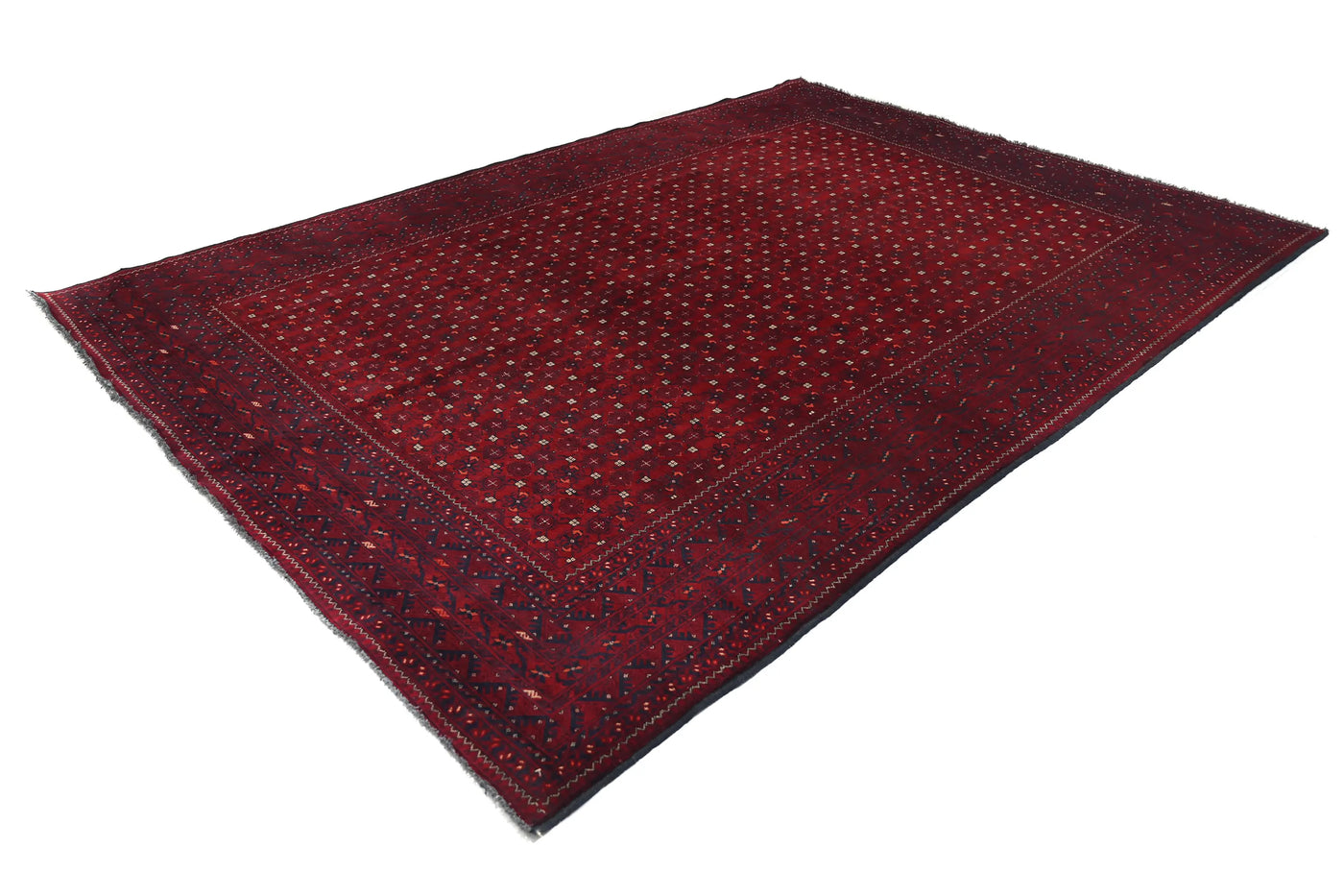 Biljik Afghan Rug – Garnet Crest