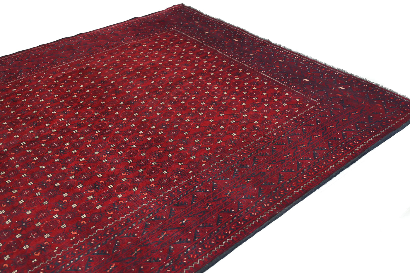 Biljik Afghan Rug – Garnet Crest