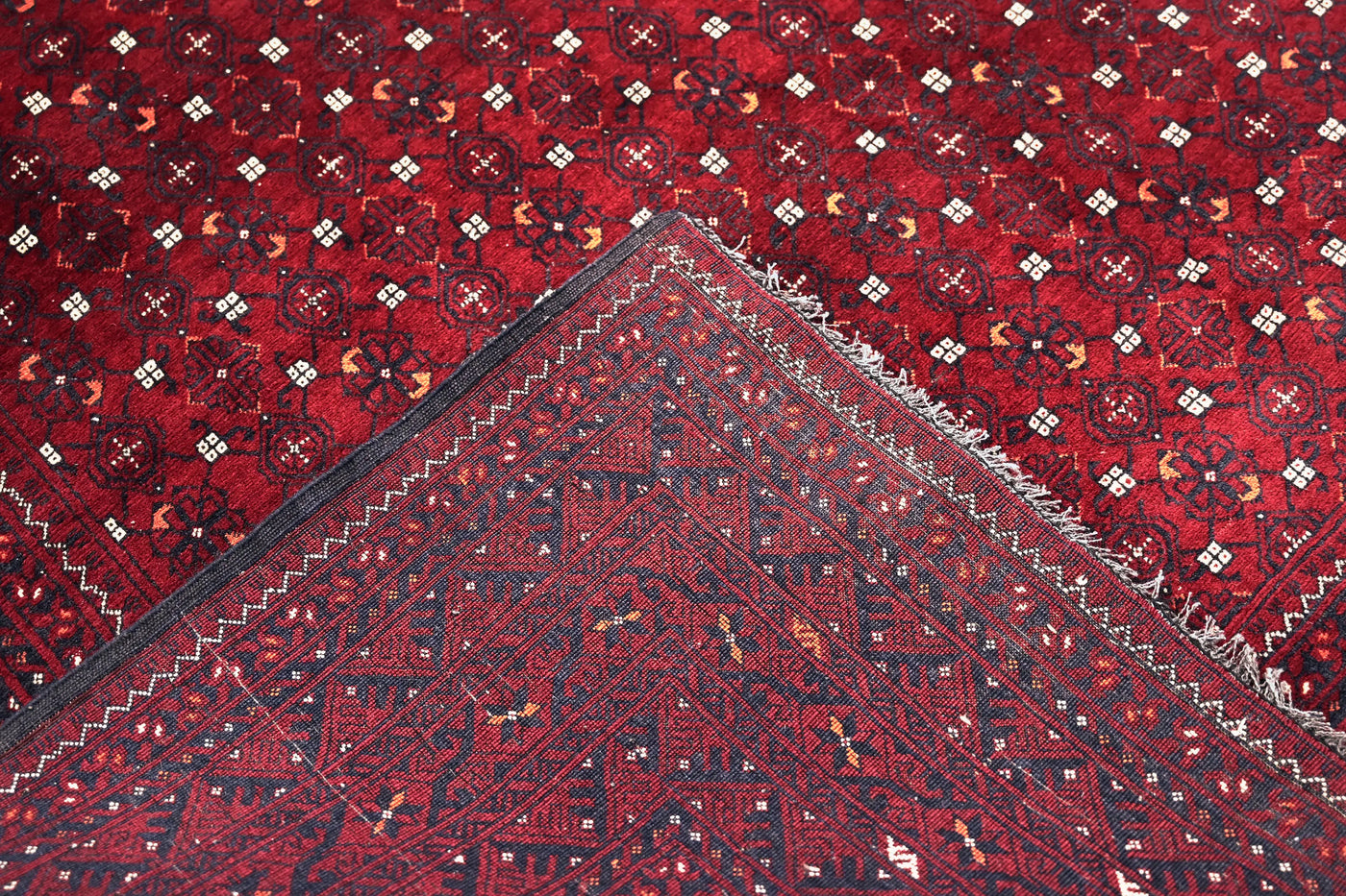 Biljik Afghan Rug – Garnet Crest