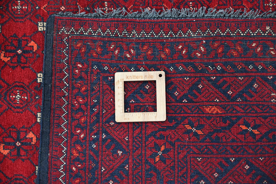 Biljik Afghan Rug – Garnet Crest