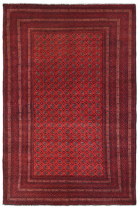 Biljik Afghan Rug – Scarlet Luxury