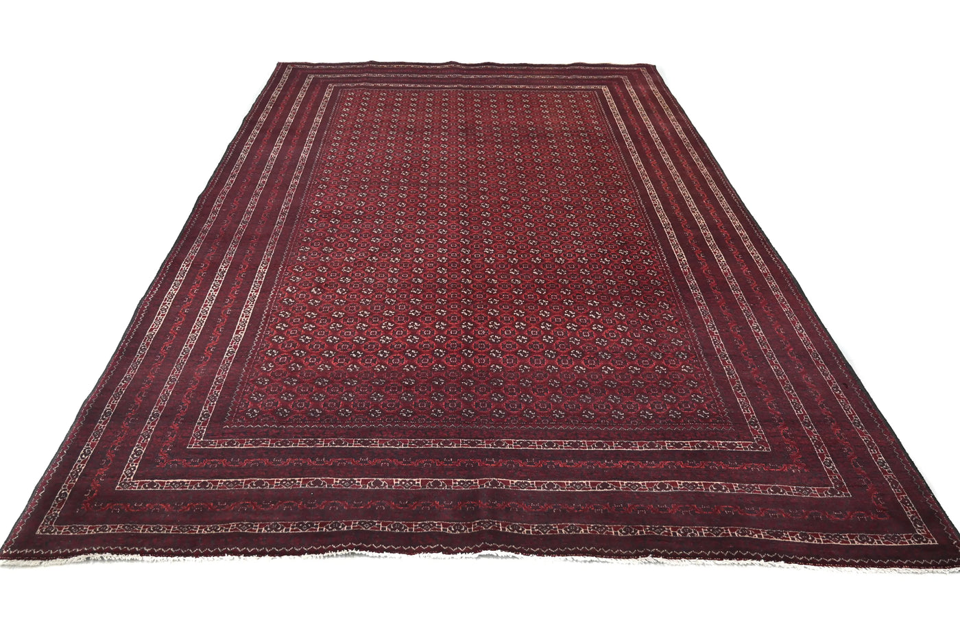 Biljik Afghan Rug – Carmine Edge