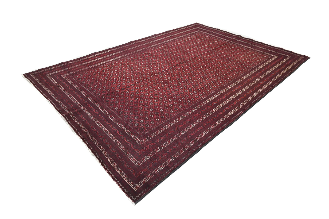 Biljik Afghan Rug – Carmine Edge