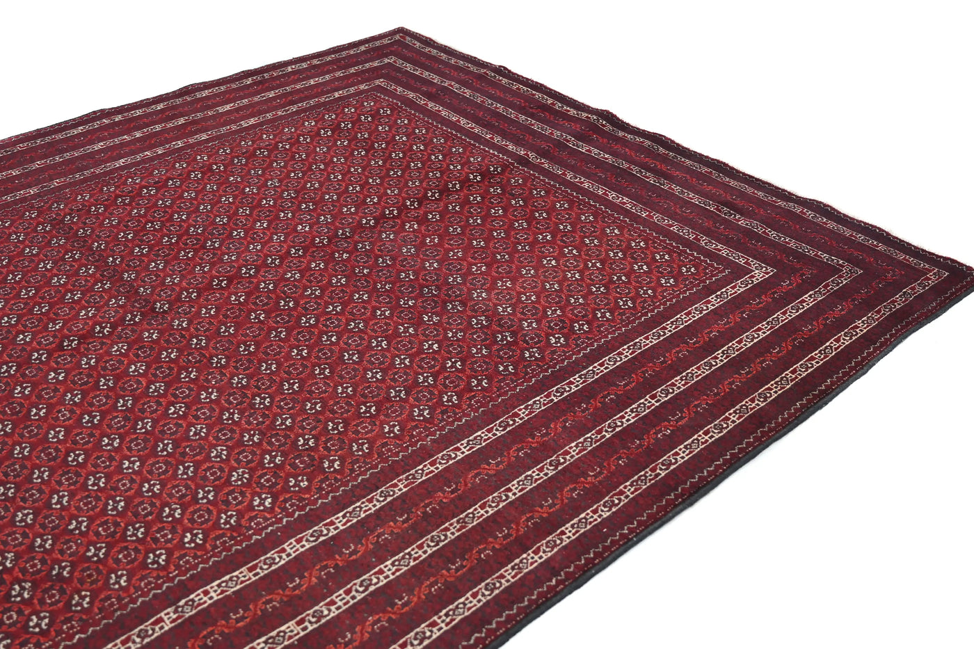Biljik Afghan Rug – Carmine Edge