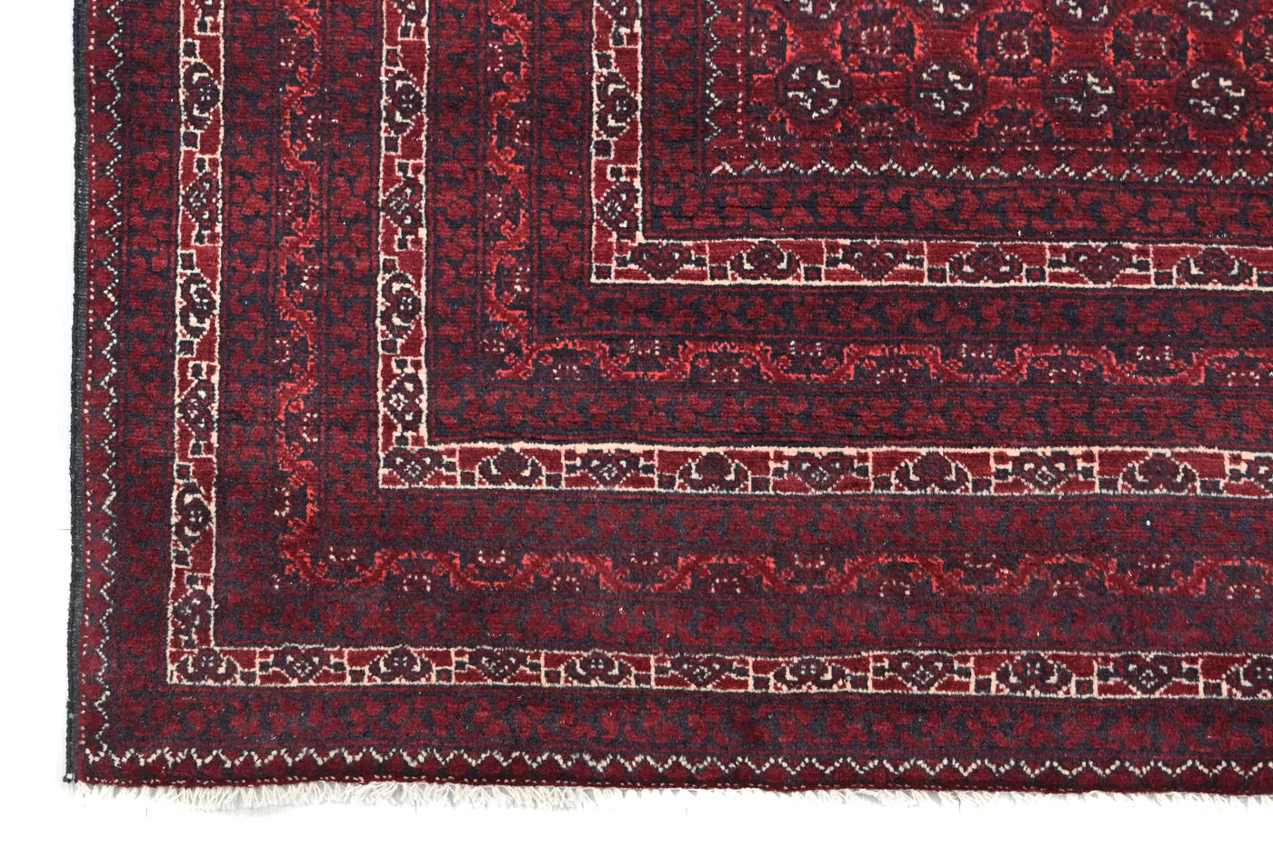 Biljik Afghan Rug – Carmine Edge