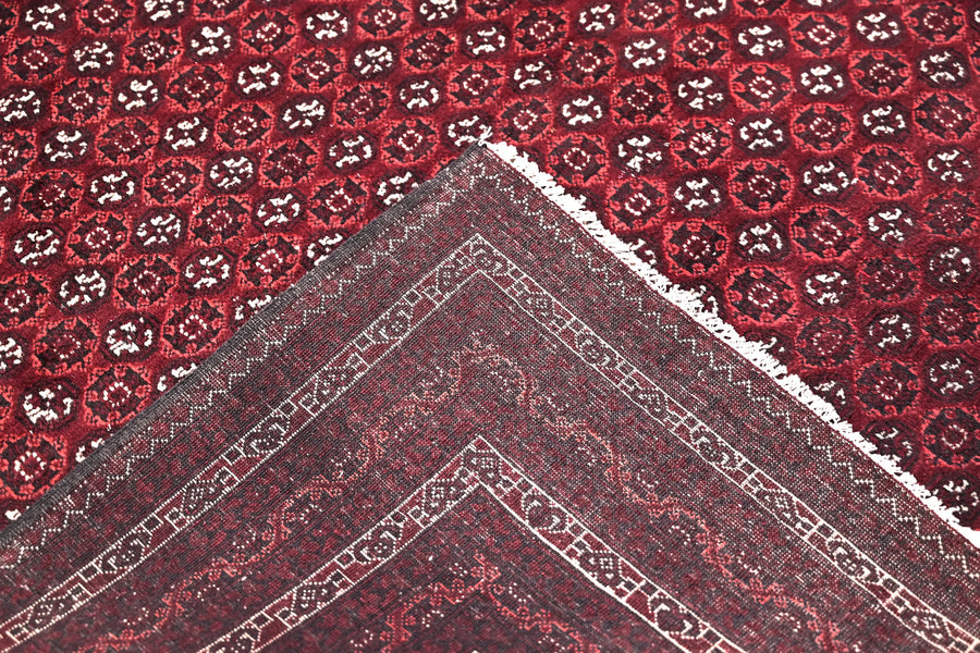 Biljik Afghan Rug – Carmine Edge