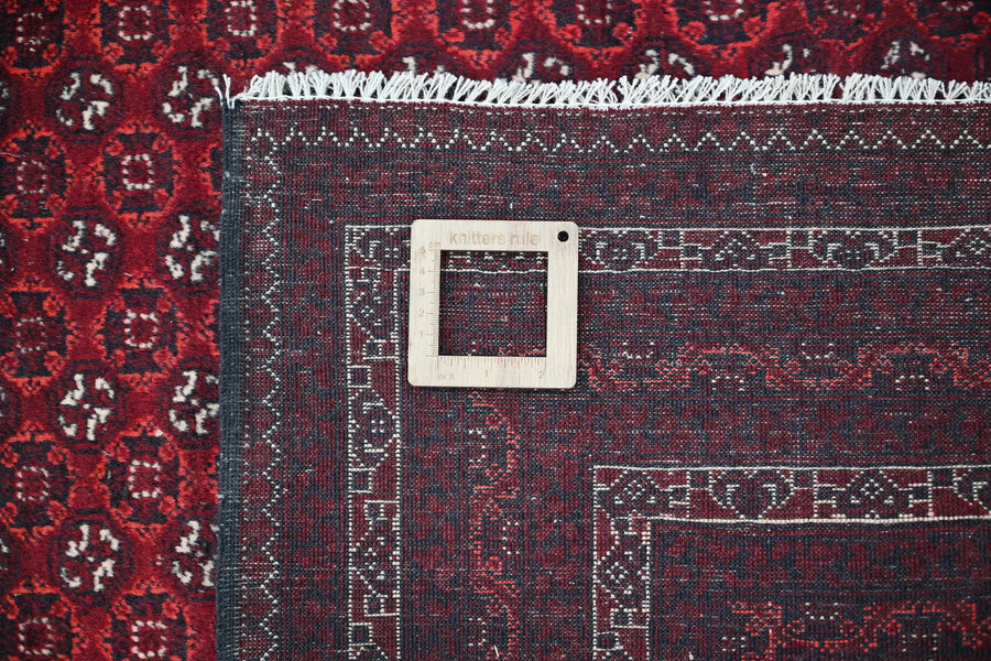 Biljik Afghan Rug – Carmine Edge