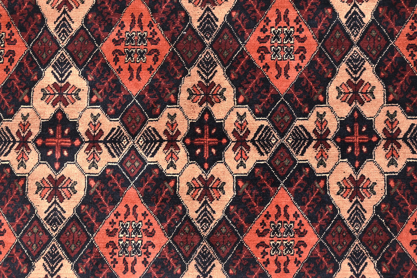Biljik Afghan Rug – Rust Diamond