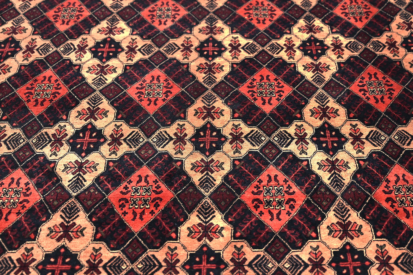 Biljik Afghan Rug – Rust Diamond