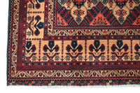 Biljik Afghan Rug – Rust Diamond