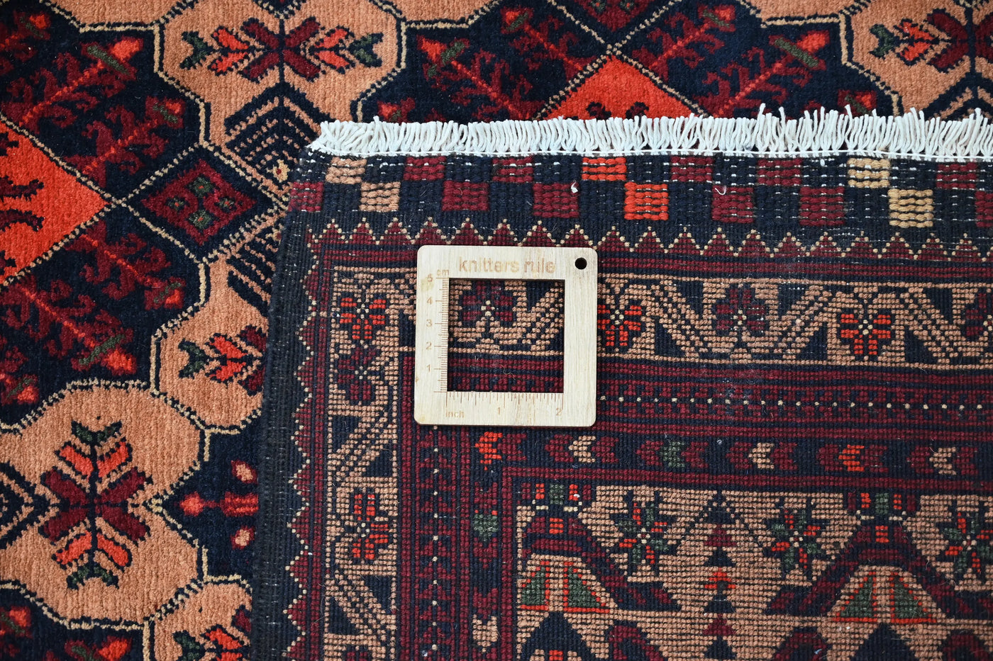 Biljik Afghan Rug – Rust Diamond