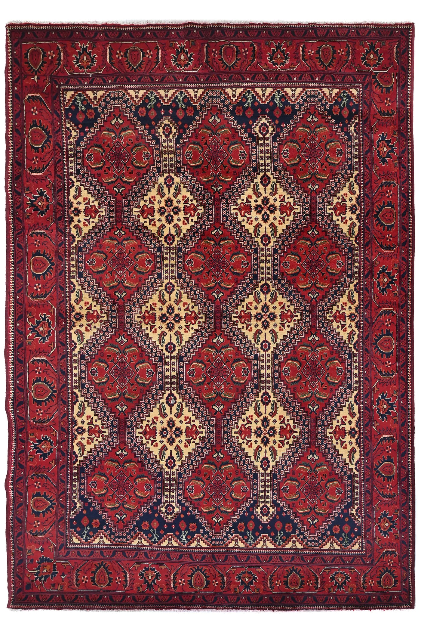 Biljik Afghan Rug – Rosewood Trellis