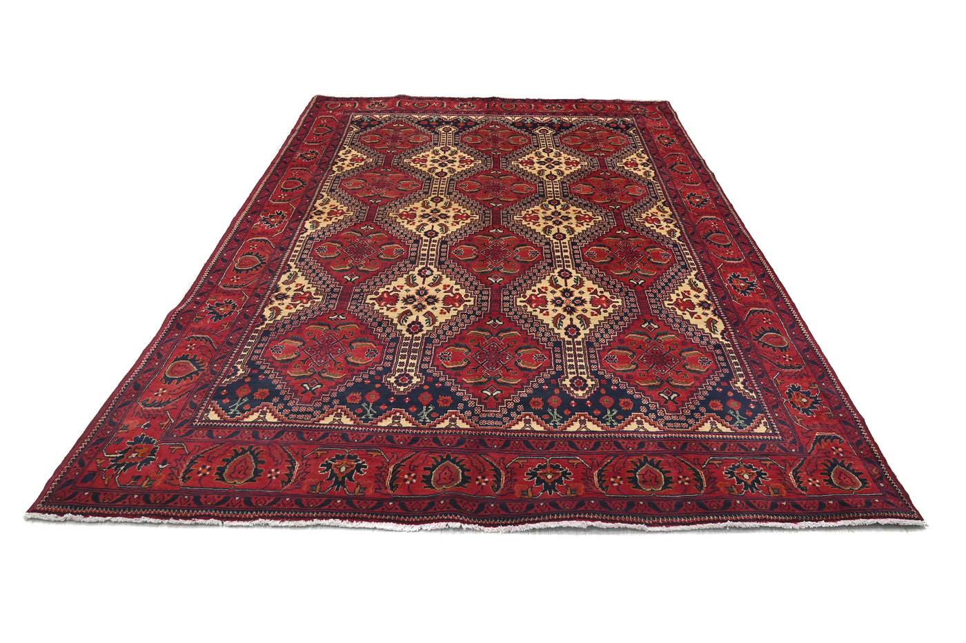 Biljik Afghan Rug – Rosewood Trellis