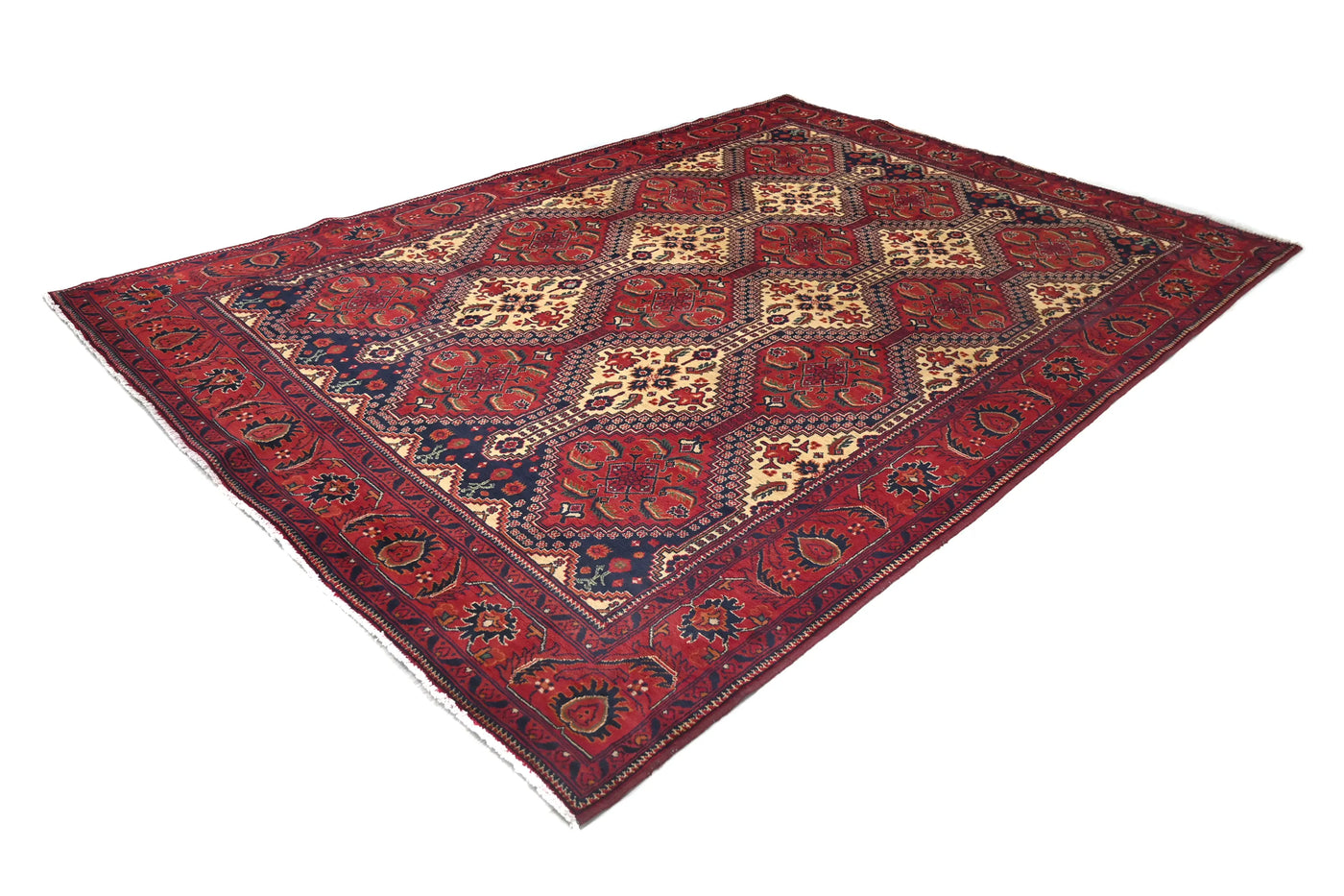 Biljik Afghan Rug – Rosewood Trellis