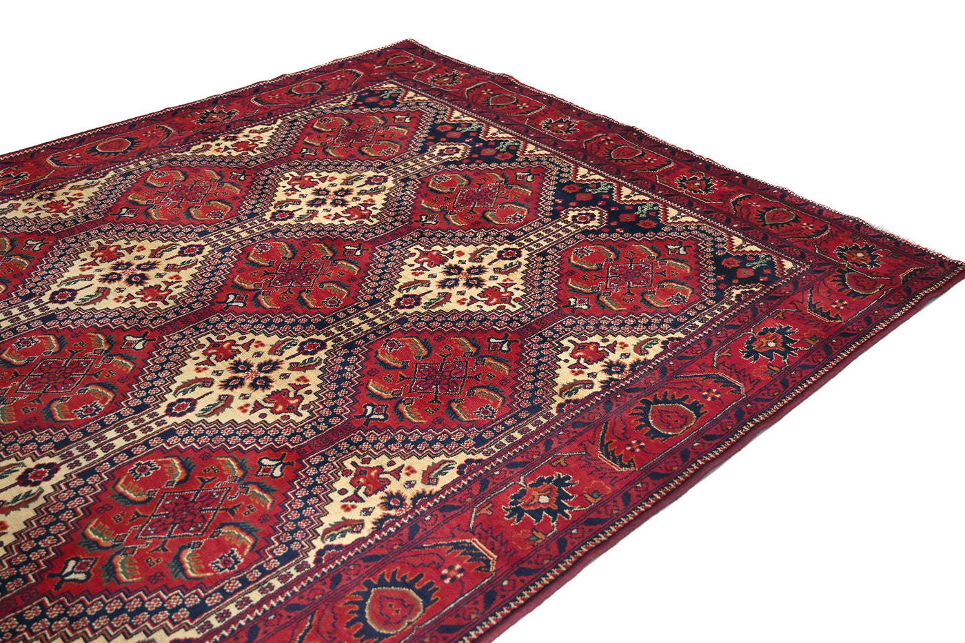 Biljik Afghan Rug – Rosewood Trellis