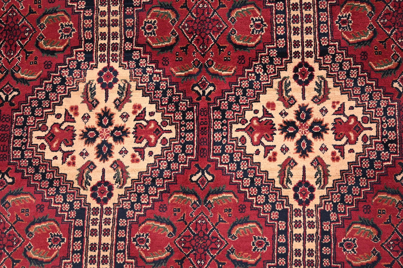 Biljik Afghan Rug – Rosewood Trellis