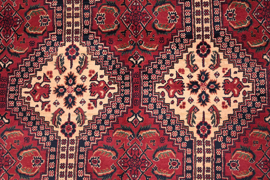 Biljik Afghan Rug – Ivory Bloom