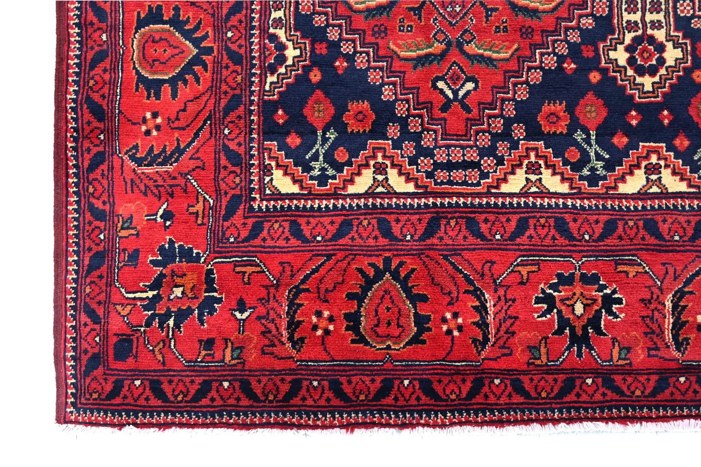 Biljik Afghan Rug – Rosewood Trellis