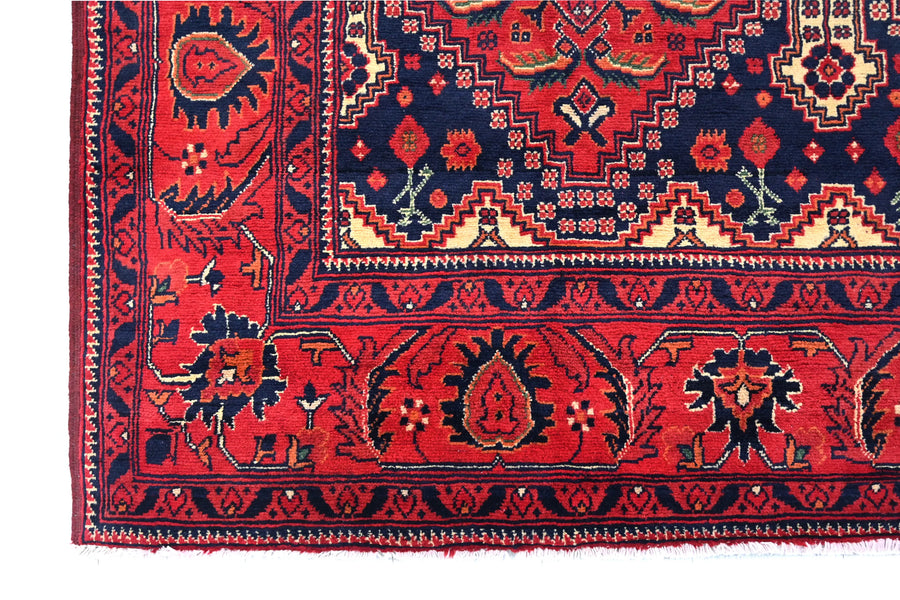 Biljik Afghan Rug – Ivory Bloom
