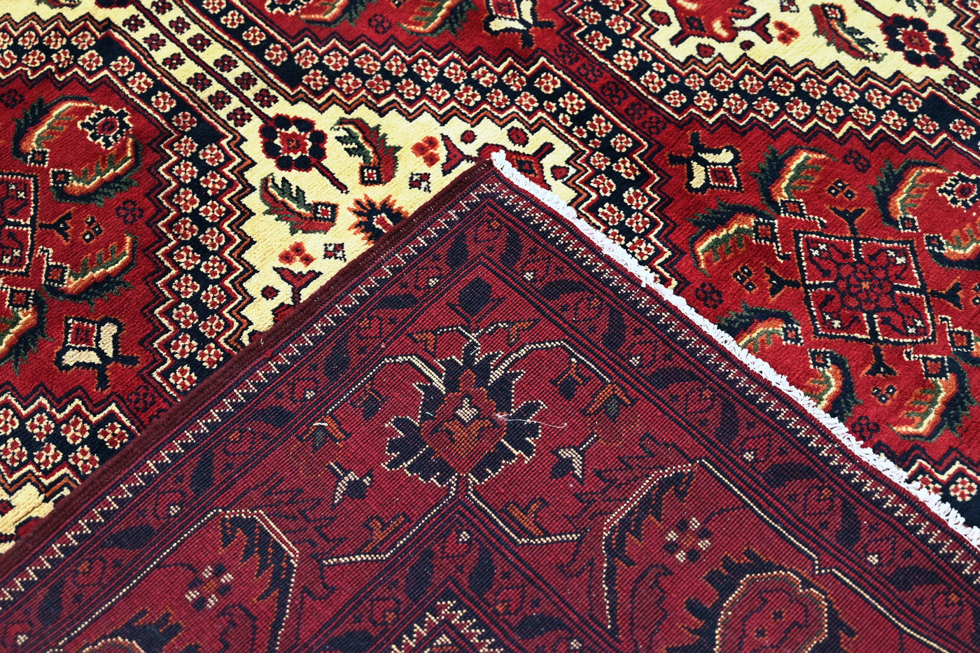 Biljik Afghan Rug – Rosewood Trellis