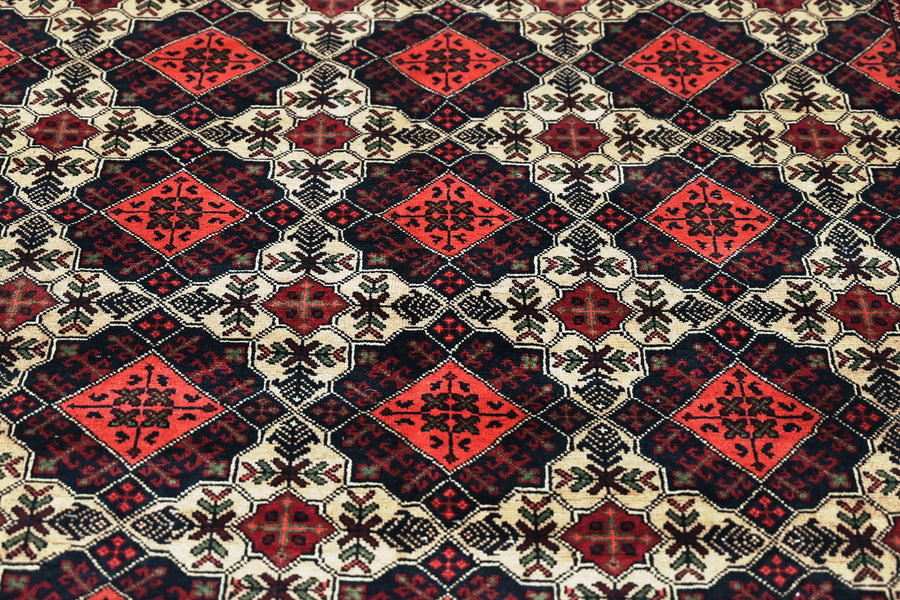 Biljik Afghan Rug – Alabaster Border