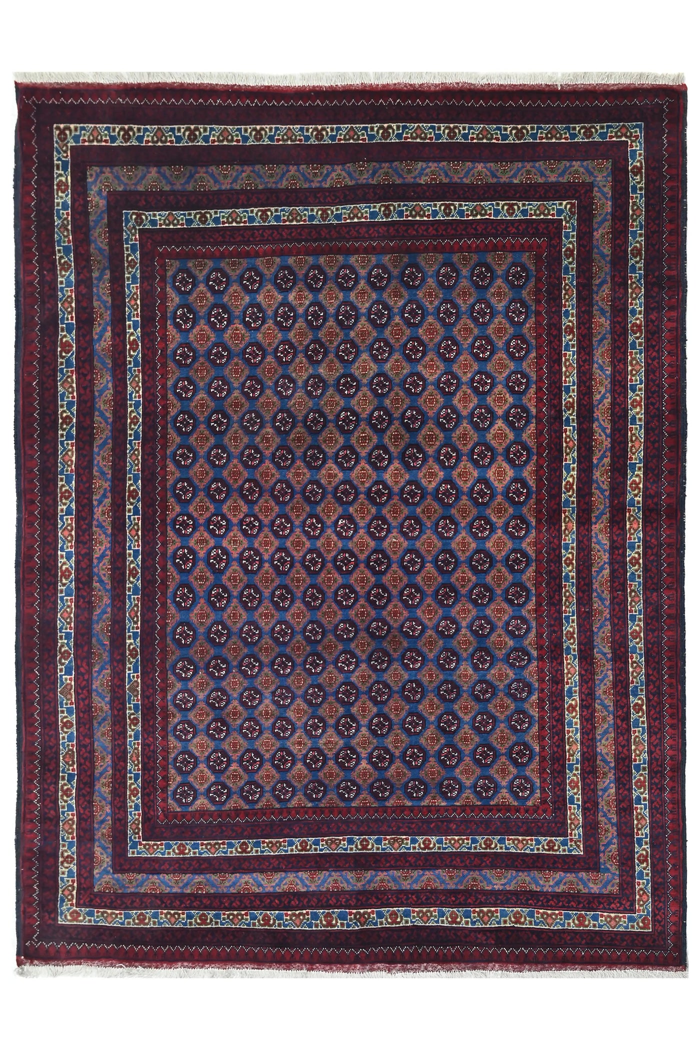 Biljik Afghan Rug – Sapphire Wine