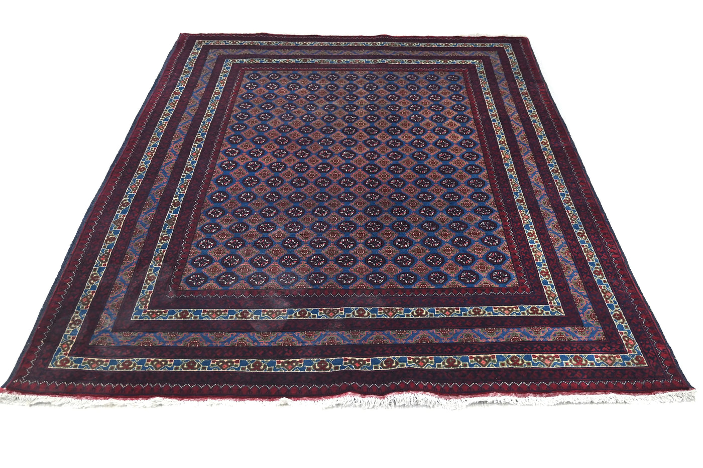 Biljik Afghan Rug – Sapphire Wine