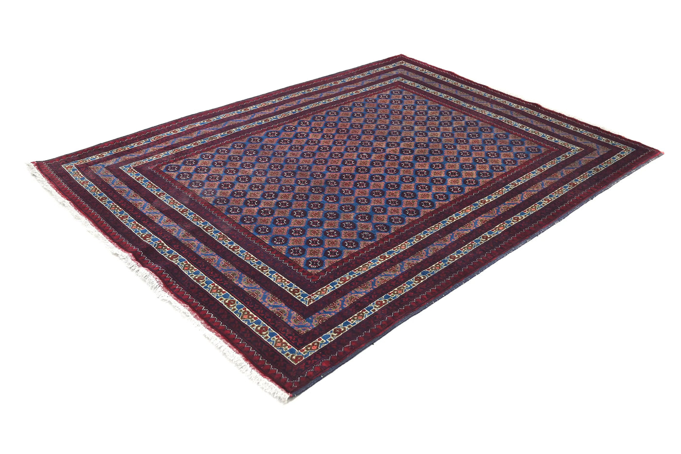 Biljik Afghan Rug – Sapphire Wine