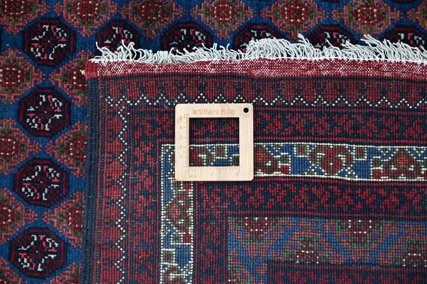 Biljik Afghan Rug – Sapphire Wine