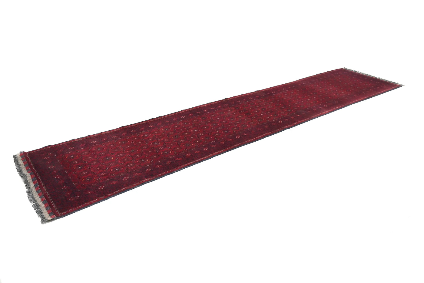 Biljik Afghan Runner Rug – Crimson Passage