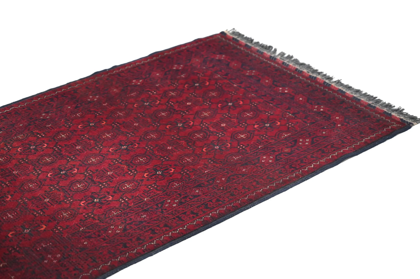 Biljik Afghan Runner Rug – Crimson Passage