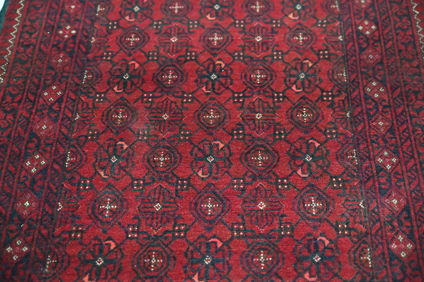 Biljik Afghan Runner Rug – Crimson Passage