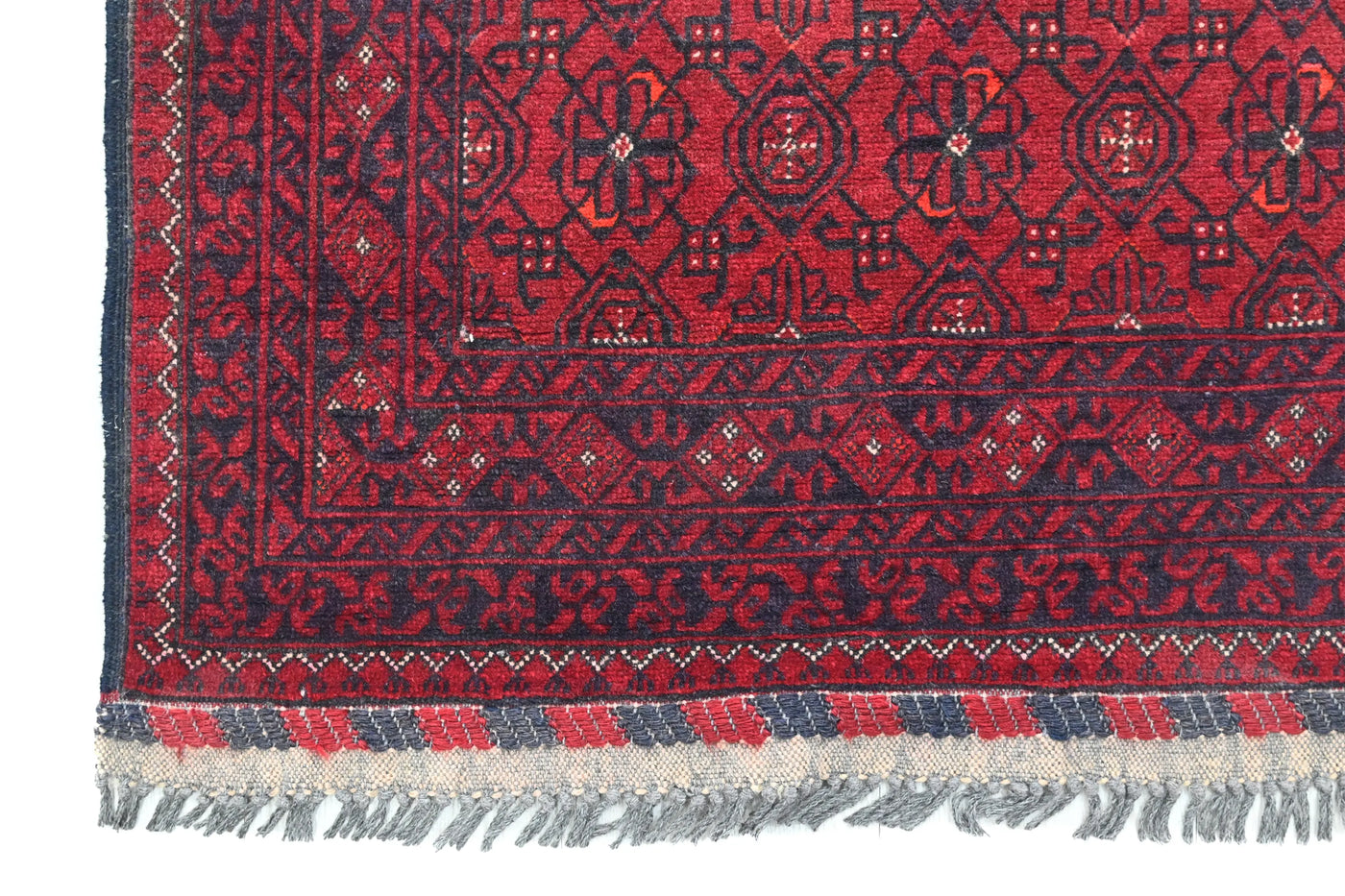 Biljik Afghan Runner Rug – Crimson Passage
