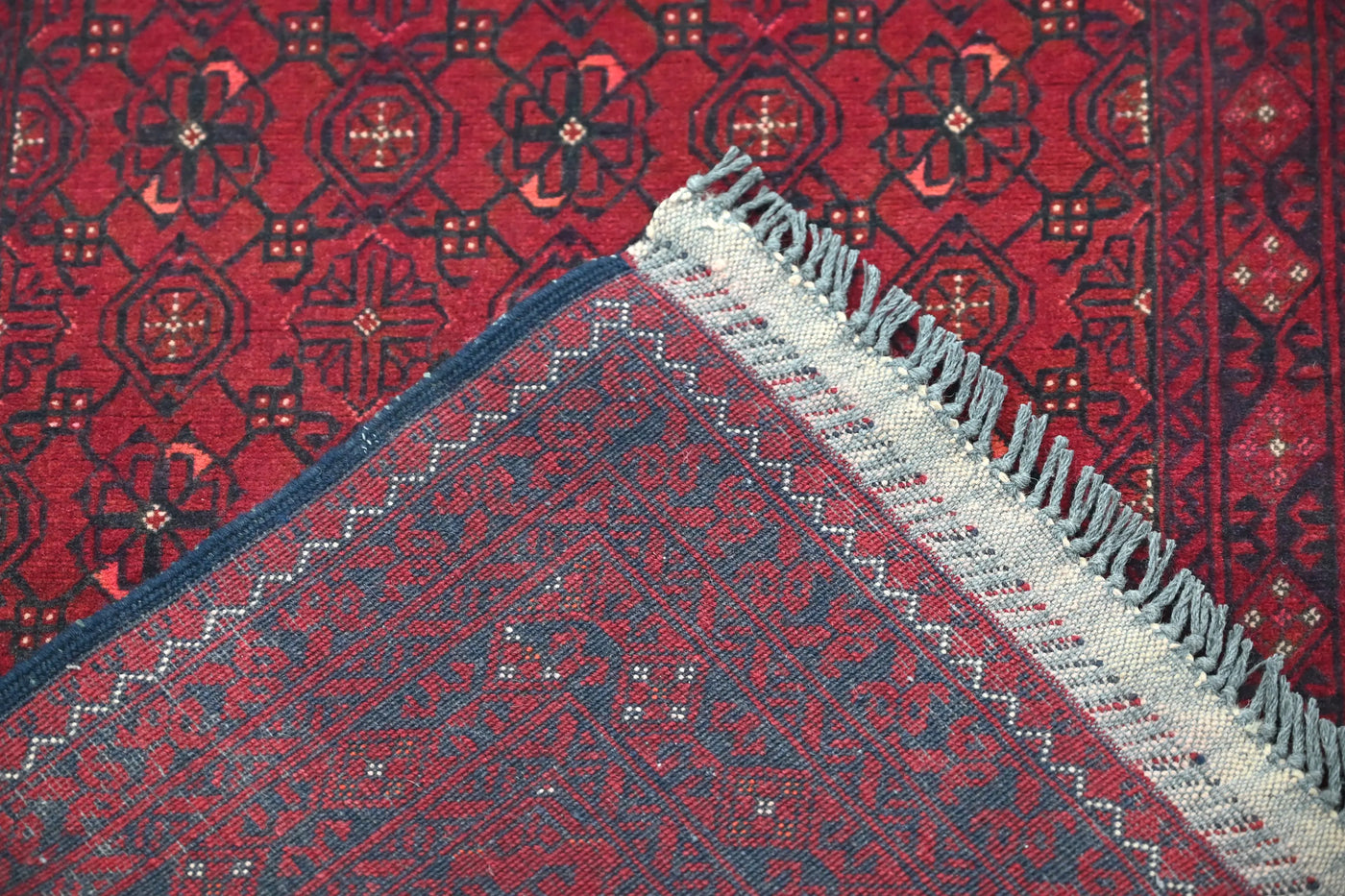 Biljik Afghan Runner Rug – Crimson Passage
