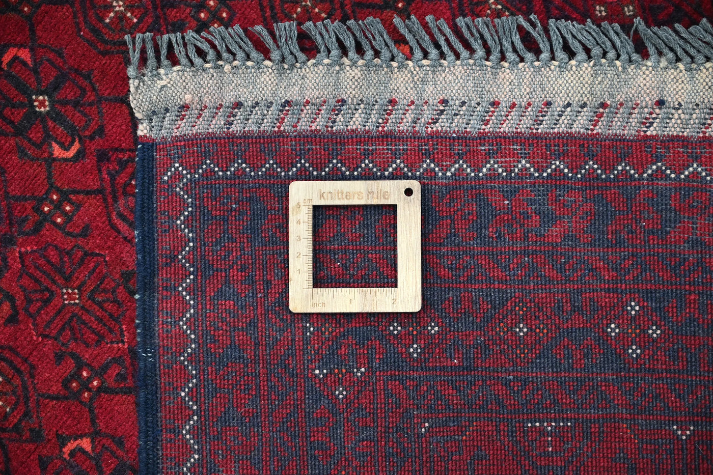 Biljik Afghan Runner Rug – Crimson Passage