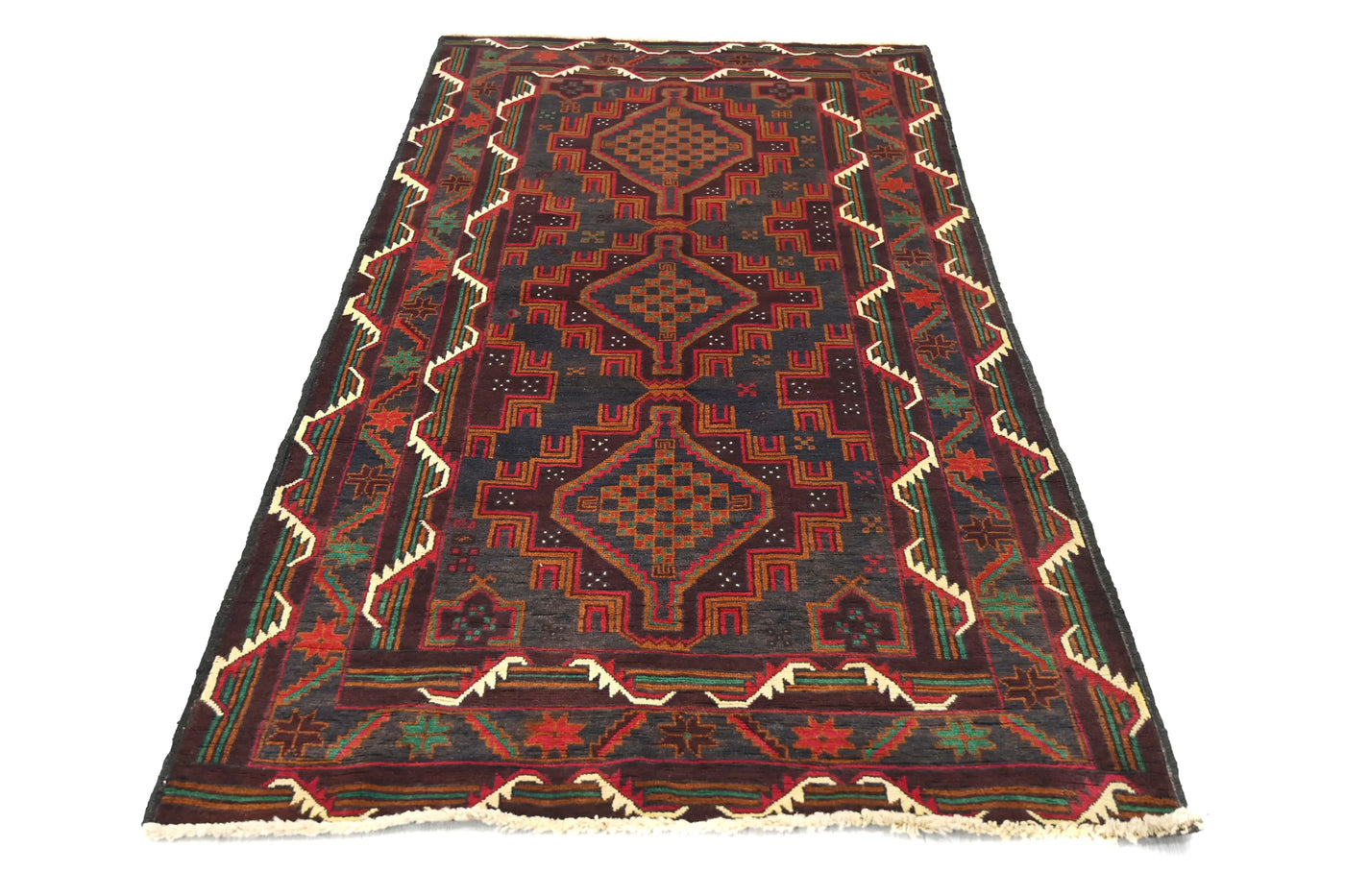 Baluchi Persian Rug – Midnight Compass