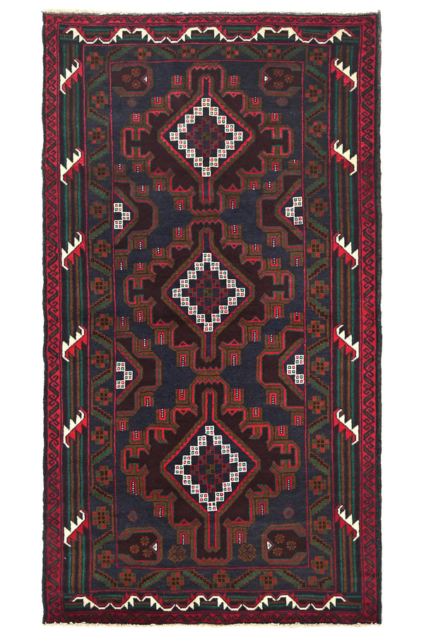Baluchi Persian Rug, 115 x 208 cm