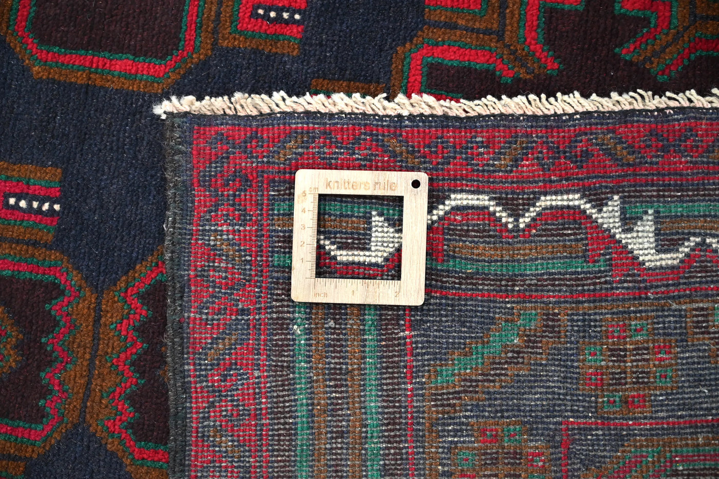 Baluchi Persian Rug – Claret Triptych