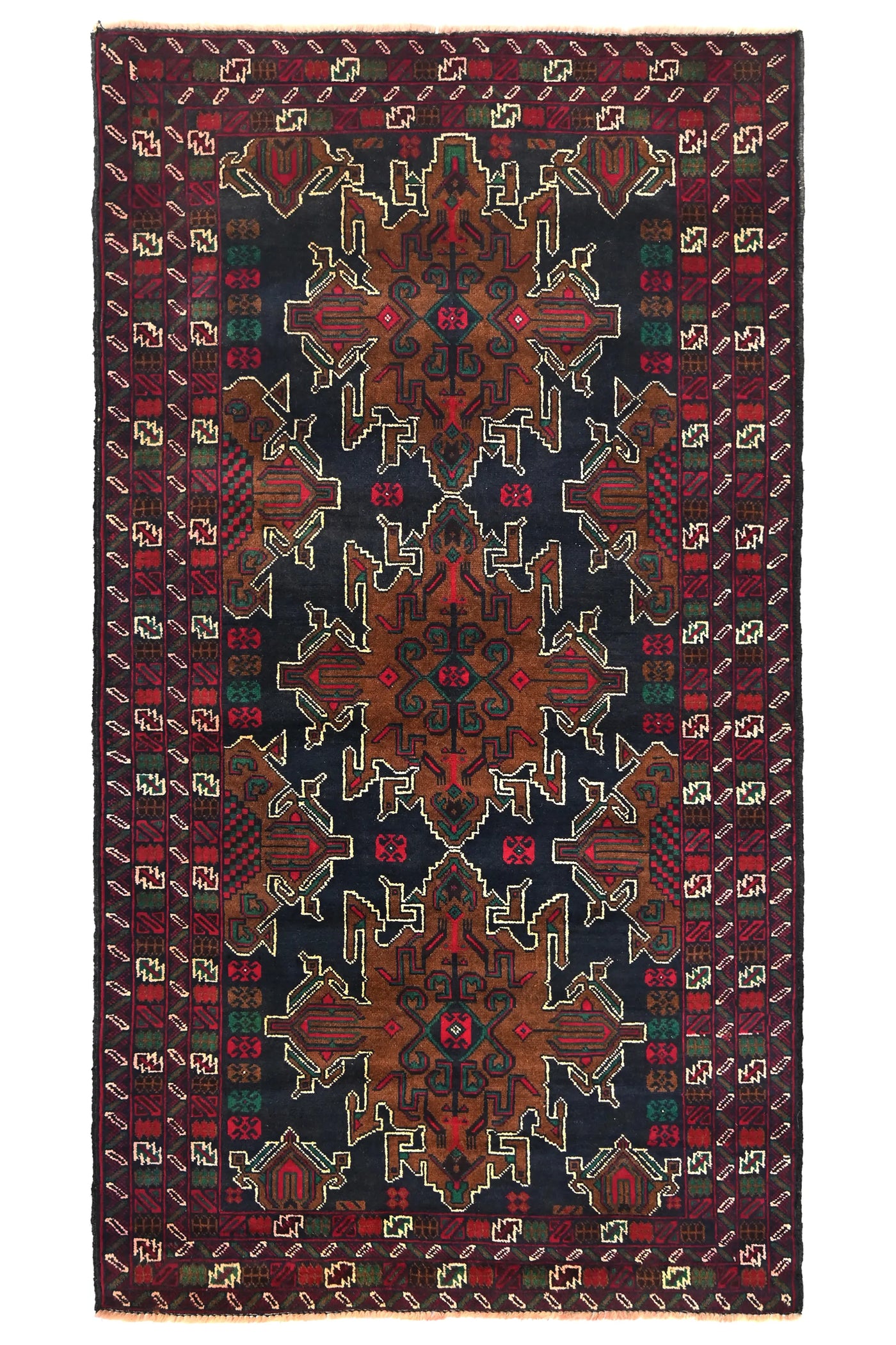 Baluchi Persian Rug – Coal Mosaic