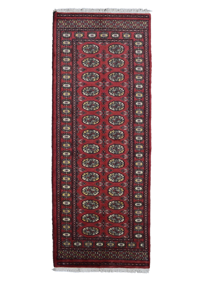 Bukhara Oriental Runner – Scarlet Triptych