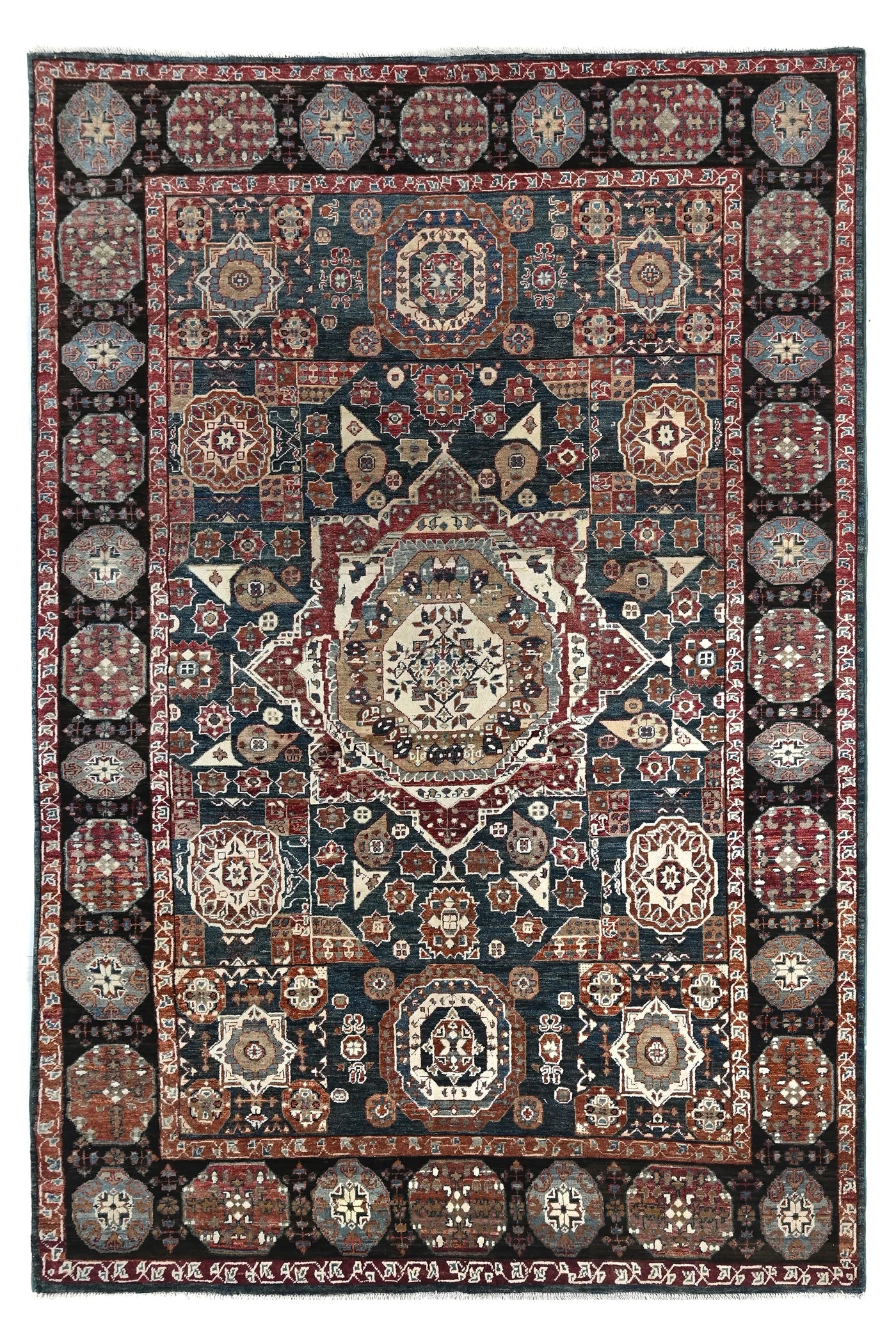 Chobi Afghan Rug – Linen Mosaic