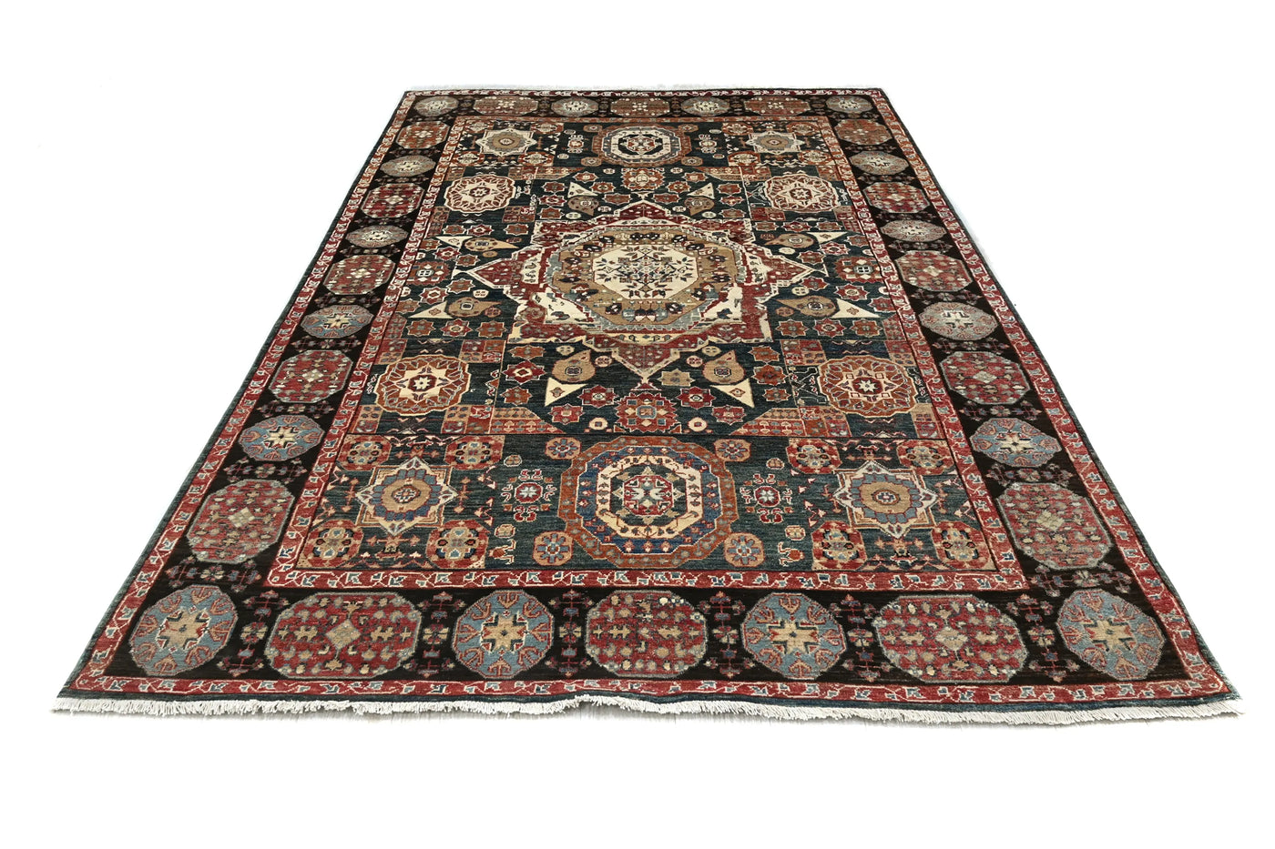Chobi Afghan Rug – Linen Mosaic